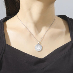 Double-Sided Polished Palestine Coin Pendant Necklace