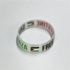 "Palestine Flag Support Silicone Wristband for Gaza"