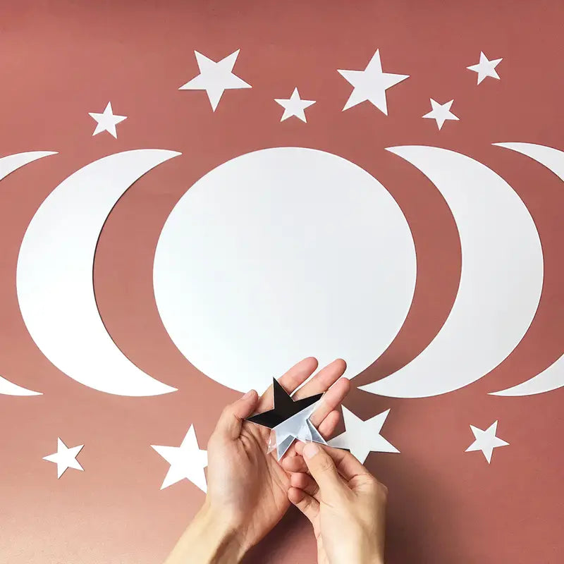 20-Piece Ramadan Kareem Star Moon Acrylic Wall Stickers