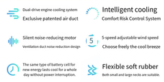 Portable 5-Speed Hanging Neck Fan