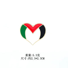 "Metal Pin Badge - Free Palestine Flag Accessory"