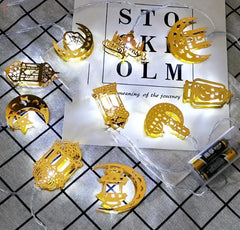 LED Moon and Star Decorations for Ramadan