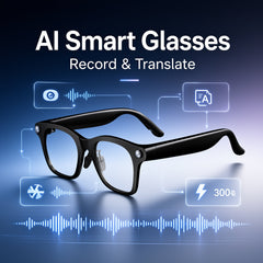 AI Smart Glasses with Camera and Transcription