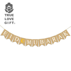 Ramadan Moon Festival Burlap Banner Decorations Wholesale