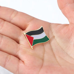 "Metal Pin Badge - Free Palestine Flag Accessory"