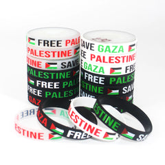 "Wholesale Gaza Palestine Flag and Silicone Wristband"
