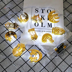 LED Moon and Star Decorations for Ramadan
