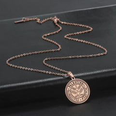 Double-Sided Polished Palestine Coin Pendant Necklace