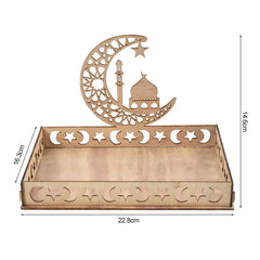 Wooden Food Tray for Ramadan Decoration and Party Use