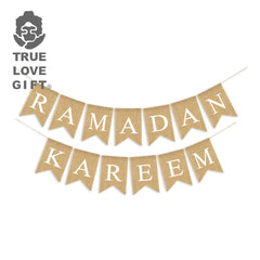 Ramadan Moon Festival Burlap Banner Decorations Wholesale