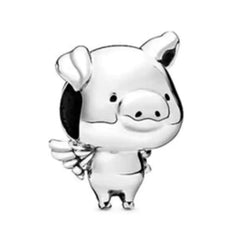 VW Beetle Charm - 925 Silver Bead Accessory (One)