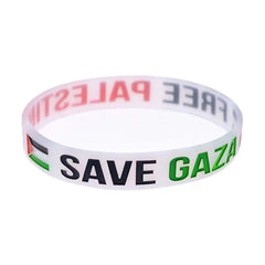"Palestine Flag Support Silicone Wristband for Gaza"