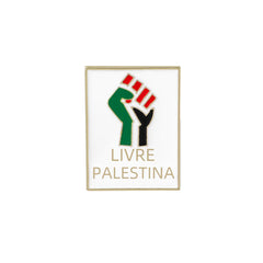 "Metal Pin Badge - Free Palestine Flag Accessory"