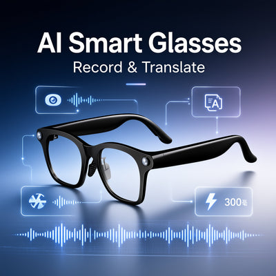 AI Smart Glasses with Camera and Transcription