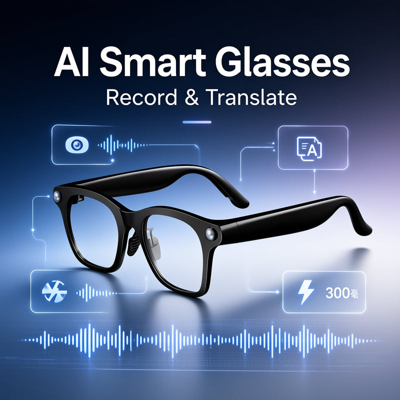 AI Smart Glasses with Camera and Transcription