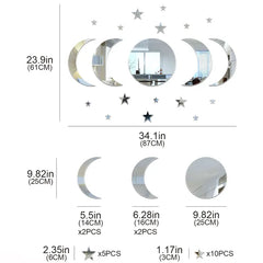 20-Piece Ramadan Kareem Star Moon Acrylic Wall Stickers