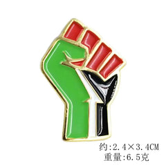 "Metal Pin Badge - Free Palestine Flag Accessory"
