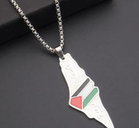 Palestine Map Pendant Necklace (One Piece)