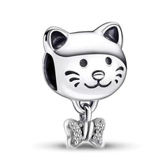 VW Beetle Charm - 925 Silver Bead Accessory (One)