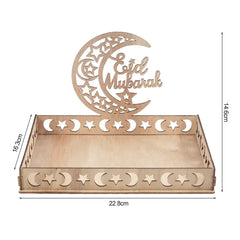 Wooden Food Tray for Ramadan Decoration and Party Use
