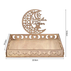 Wooden Food Tray for Ramadan Decoration and Party Use