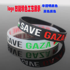 "Wholesale Gaza Palestine Flag and Silicone Wristband"