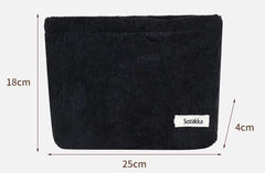 Corduroy Makeup Organizer Clutch