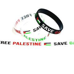 "Palestine Flag Support Silicone Wristband for Gaza"