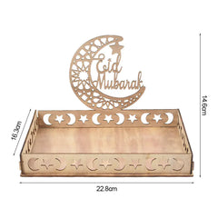Wooden Food Tray for Ramadan Decoration and Party Use