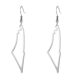 Palestine Outline Earrings with Titanium Steel Design (Pair)