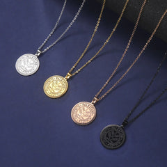 Double-Sided Polished Palestine Coin Pendant Necklace